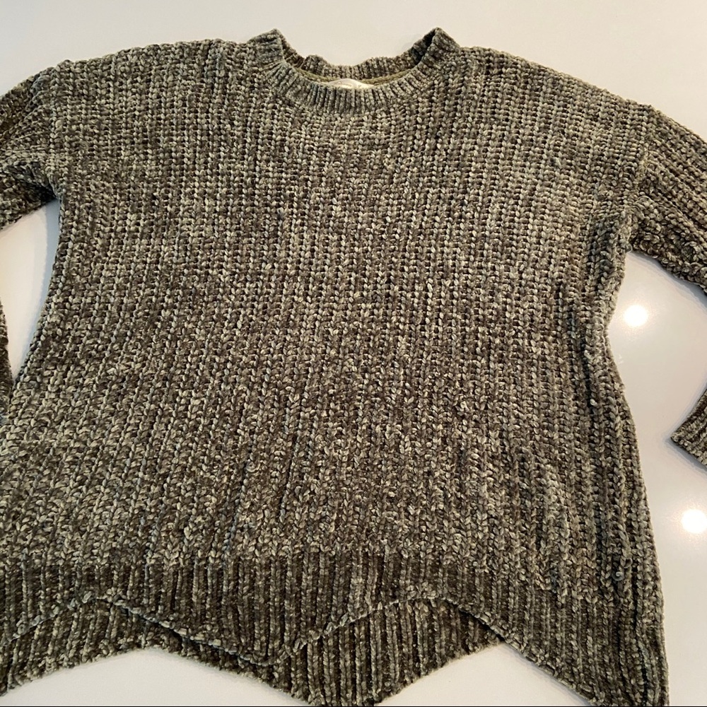 Green Chenille Sweater